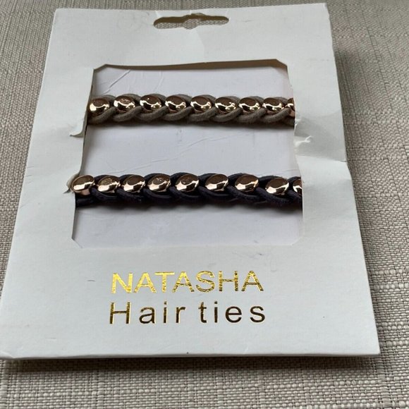 Natasha Women Hair Tie Set of Tone Hair Accessory New - Picture 5 of 9